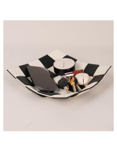 Bandeja de Valet MODOGA Cuero Sintético Tablero Ajedrez 24.1cm