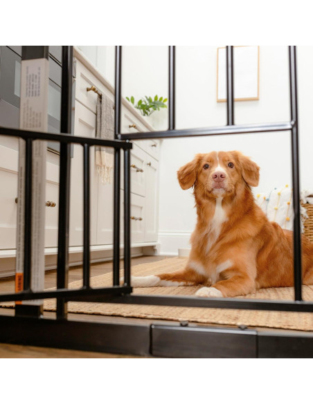 Puerta para Mascotas Extra Ancha Carlson 73.7-92.7 cm Negra