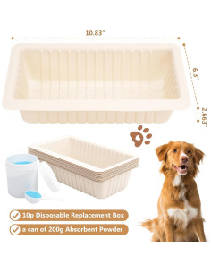 Paquete de 10 bandejas desechables Pee-Pod LUVCOSY para inodoro de perros 2
