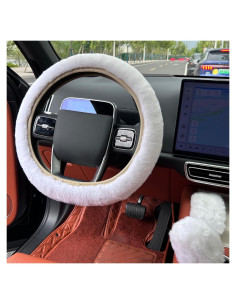 Cubierta de Volante LOMTRATS 3 Piezas Blanca Antideslizante