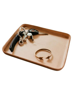 Bandeja de Cuero Natural Northwind - Organizador EDC 23.1x18.5 cm