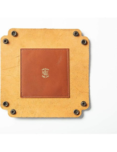 Bandeja de Cuero Premium The Tulip Tree 12.7x12.7cm Castaño 2