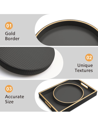 Organizador de Escritorio de Cuero SANZIE Redondo Negro 25.4 cm