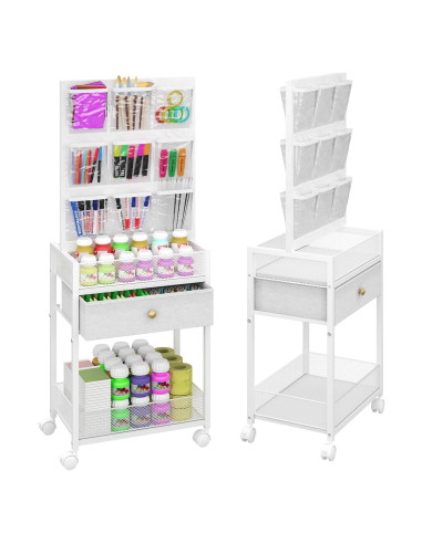 Carro Rodante de Manualidades Hencawima 5 Niveles Blanco