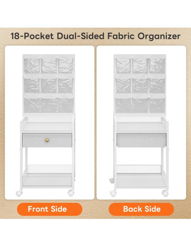 Carro Rodante de Manualidades Hencawima 5 Niveles Blanco