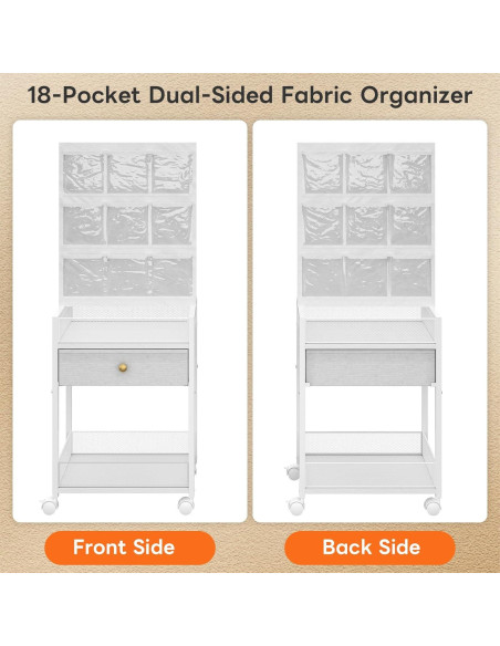 Carro Rodante de Manualidades Hencawima 5 Niveles Blanco