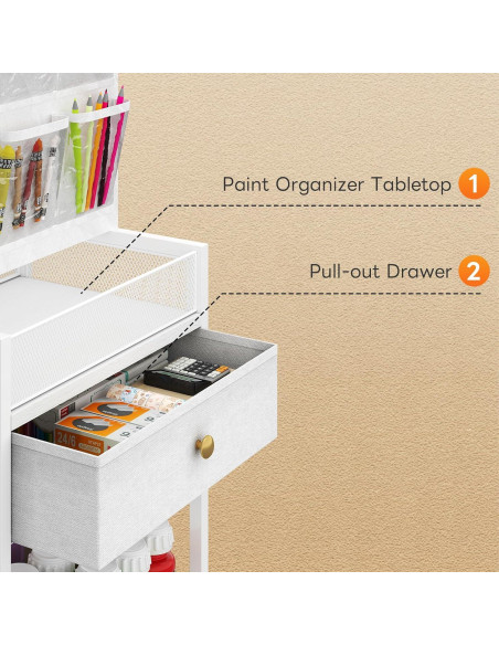 Carro Rodante de Manualidades Hencawima 5 Niveles Blanco