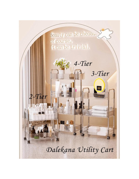 Carro Organizador de Almacenamiento Dalekana 4 Niveles 91 cm