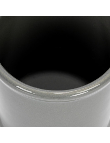 Conjunto de 3 Crocks de Cerámica Creative Co-Op en Gris y Blanco