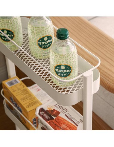 Carro de Almacenamiento Rodante Wayshome 3 Niveles Blanco