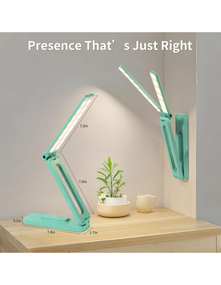 Lámpara de Escritorio LED Plegable Bsdgeclogy Azul 3 Modos
