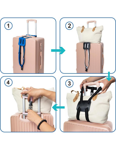 Correa Bungee de Equipaje RUMILLA Ajustable 1 pieza Negra