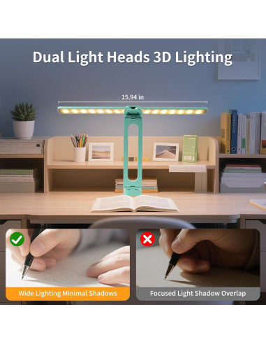 Lámpara de Escritorio LED Plegable Bsdgeclogy Azul 3 Modos