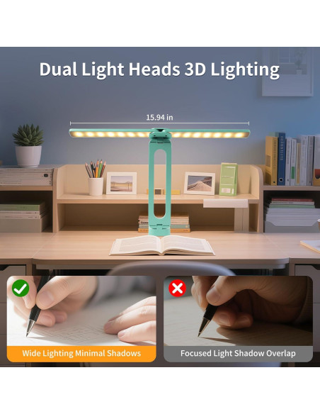 Lámpara de Escritorio LED Plegable Bsdgeclogy Azul 3 Modos