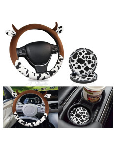 Funda de Volante de Piel de Vaca SuperKaKa + 2 Posavasos