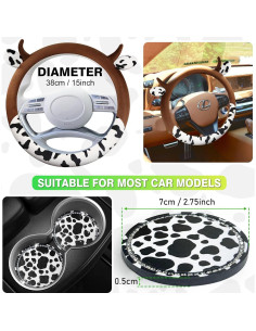 Funda de Volante de Piel de Vaca SuperKaKa + 2 Posavasos 2