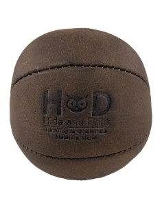 Pelota Antiestrés de Cuero Hide & Drink - Marrón Bourbon