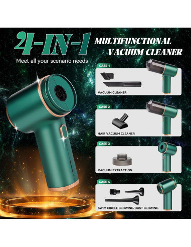Aspiradora Portátil Inalámbrica Cagulax 4 en 1 20000PA Verde