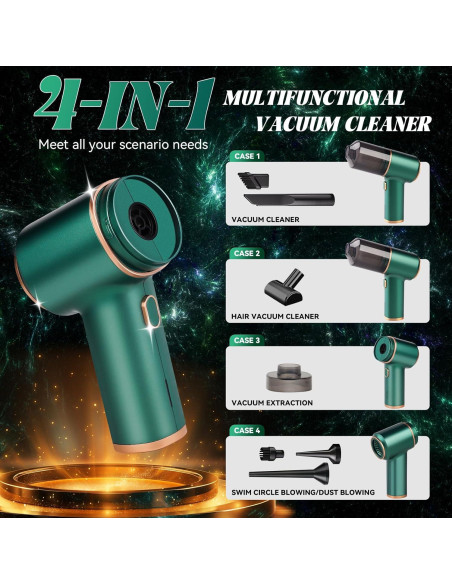 Aspiradora Portátil Inalámbrica Cagulax 4 en 1 20000PA Verde
