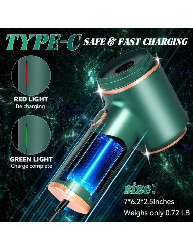 Aspiradora Portátil Inalámbrica Cagulax 4 en 1 20000PA Verde