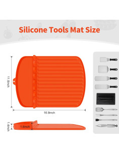 Alfombrilla de Silicona Oliggive 42.9x30 cm Antideslizante BBQ 2