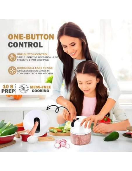 Picador de Ajo Eléctrico Genérico Pro Grind Rosa Recargable USB