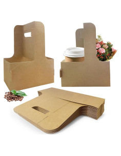 Transportador de Bebidas con Asa UrbanRoots - 50 Pcs, 2 o 4 Tazas