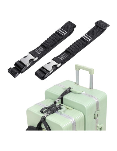 Correas de Equipaje Estirables Vividwise 53.3-93.9 cm Negro