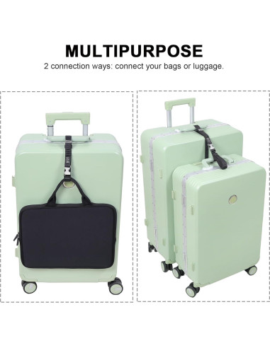 Correas de Equipaje Estirables Vividwise 53.3-93.9 cm Negro