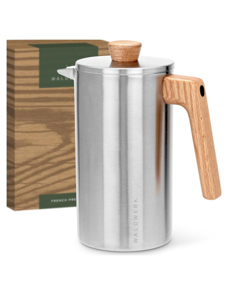 Prensa Francesa WALDWERK 1L Acero Inoxidable Doble Pared