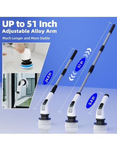 Limpiador Eléctrico Giratorio Yesayce A11 IPX7 con 7 Cabezas