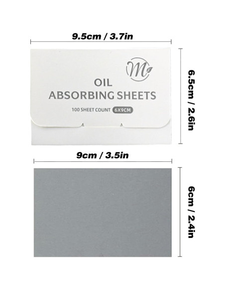 Hojas Absorbentes de Aceite Facial de Carbón de Bambú 600 Unidades