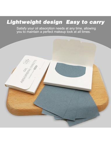 Hojas Absorbentes de Aceite Facial de Carbón de Bambú 600 Unidades