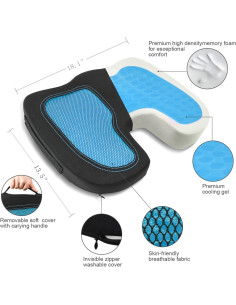 Cojín de Gel y Espuma de Memoria CAR-GRAND para Asientos 2