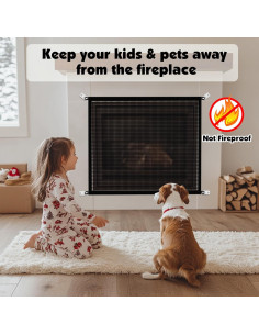 Malla de Chimenea Segura Cupount 73.66cm x 96.52cm para Niños y Mascotas 2