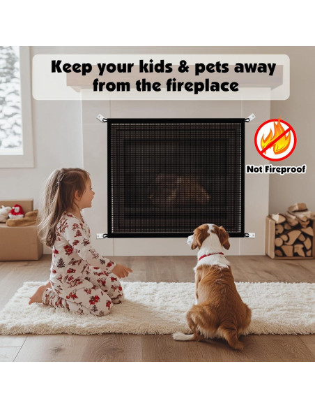 Malla de Chimenea Segura Cupount 73.66cm x 96.52cm para Niños y Mascotas