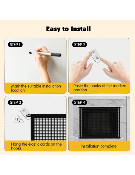 Malla de Chimenea Segura Cupount 73.66cm x 96.52cm para Niños y Mascotas