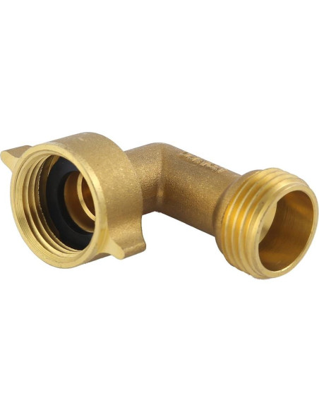 Codo de manguera de jardín HQMPC 90 grados latón 3/4" (2 piezas)