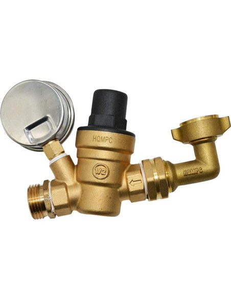 Codo de manguera de jardín HQMPC 90 grados latón 3/4" (2 piezas)