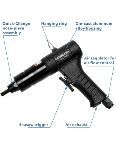 Pistola Neumática de Tuercas Remachadas UPWOOD UW-NR400S