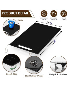 Bandeja deslizante 35.6x24.9 cm BEZONO para cafetera - Negro 2