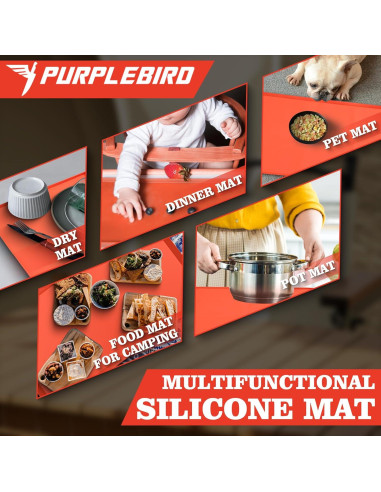 Manta de Silicona PURPLEBIRD 43.18 cm para Plancha Impermeable