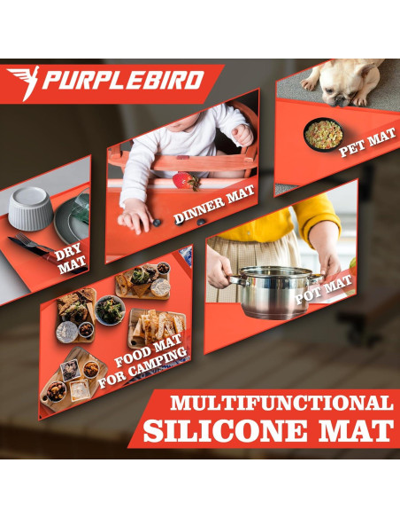 Manta de Silicona PURPLEBIRD 43.18 cm para Plancha Impermeable