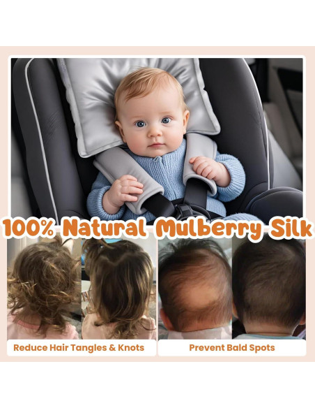 Funda de Asiento de Coche PROMEED 100% Seda de Morera Negra