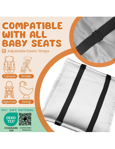 Funda de Asiento de Coche PROMEED 100% Seda de Morera Negra