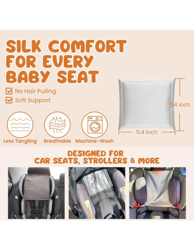 Funda de Asiento de Coche PROMEED 100% Seda de Morera Negra