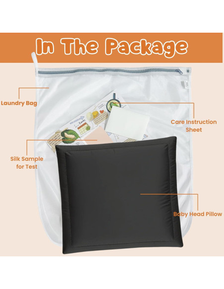 Funda de Asiento de Coche PROMEED 100% Seda de Morera Negra