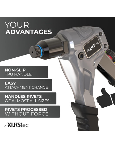 Kit de Pistola de Remaches KLRStec Profesional 120 Remaches Kit de Pistola de Remaches KLRStec Profesional 120 Remaches