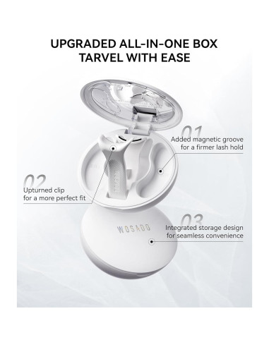 Pestañas Magnéticas WOSADO No.14 Negro Escarchado Reutilizables