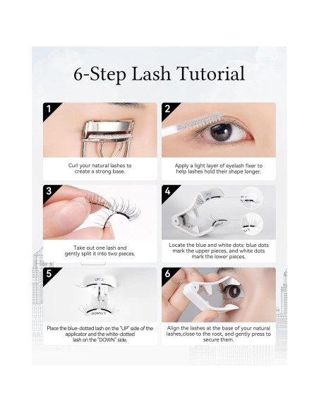 Pestañas Magnéticas WOSADO No.14 Negro Escarchado Reutilizables